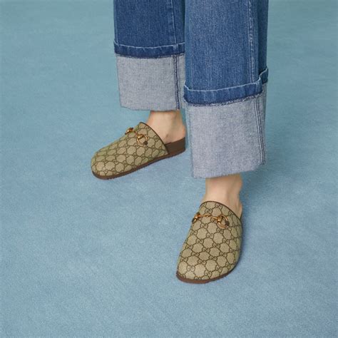 gucci bee slippers gg felt|Gucci Mules for Women .